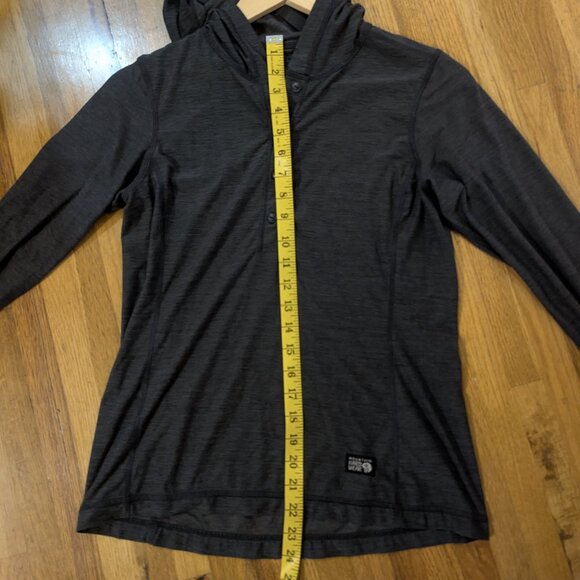 Mountain Hardware Long sleeve Hooded Top, Heather Gray, Women's S - Picture 8 of 8